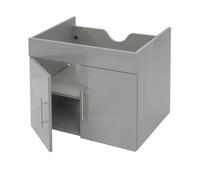 Meuble Sous-Lavabo Hwc-D16, Meuble Sous-Lavabo Meuble De Salle De Bain, Brillant 60cm Gris Multicolore
