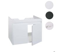 Meuble sous-lavabo HWC-L86 2 portes 48x59x46cm blanc