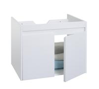 Meuble sous-lavabo HWC-L86 2 portes 48x59x46cm blanc