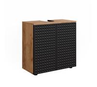 Vicco Meuble sous lavabo Irma, Chêne de Force doré/Anthracite, 60 x 59 cm
