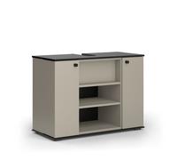 Meuble sous lavabo Joli, 80x59cm avec 2 portes, Grège, Noir, Vicco