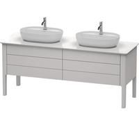 Meuble sous-lavabo Luv Duravit à poser, 1733 x 570 mm, 2 tiroirs, 2 coulissants, LU9567B3939, Couleur: Laque mate en soie Nordic White