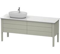 Meuble sous-lavabo Luv Duravit à poser, 1733 x 570 mm, 2 tiroirs, 2 coulissants, LU9568L6060, Couleur: Laque mate taupe soie