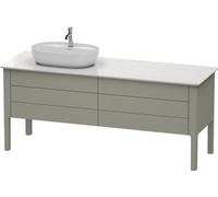 Meuble sous-lavabo Luv Duravit à poser, 1733 x 570 mm, 2 tiroirs, 2 coulissants, LU9568L9292, Couleur: Gris pierre Vernis satiné mat Soie