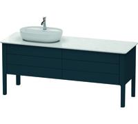 Meuble sous-lavabo Luv Duravit à poser, 1733 x 570 mm, 2 tiroirs, 2 coulissants, LU9568L9898, Couleur: Laque mat soyeuse bleu nuit