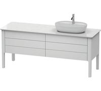Meuble sous-lavabo Luv Duravit à poser, 1733 x 570 mm, 2 tiroirs, 2 coulissants, LU9568R3636, Couleur: Laque mate en soie blanche