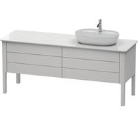 Meuble sous-lavabo Luv Duravit à poser, 1733 x 570 mm, 2 tiroirs, 2 coulissants, LU9568R3939, Couleur: Laque mate en soie Nordic White