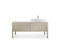 Meuble sous-lavabo Luv Duravit à poser, 1733 x 570 mm, 2 tiroirs, 2 coulissants, LU9568R6060, Couleur: Laque mate taupe soie
