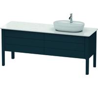 Meuble sous-lavabo Luv Duravit à poser, 1733 x 570 mm, 2 tiroirs, 2 coulissants, LU9568R9898, Couleur: Laque mat soyeuse bleu nuit