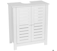 Meuble Sous Lavabo Mdf 2 Portes/1 Etagere Interieure - Santorin - TENDANCE