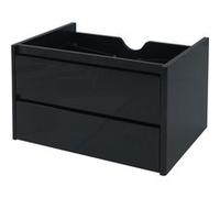 Meuble Sous Lavabo Hwc-B19, Armoire Sous Lavabo Salle De Bain, Haute Brillance Soft-Close 50x80cm Noir Multicolore