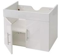 Meuble Sous-Lavabo Hwc-D16, Meuble Sous-Lavabo Meuble De Salle De Bain, Brillant 60cm Gris Multicolore