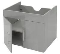 Meuble sous-lavabo MENDLER HWC-D16 brillant 60cm gris Gris G