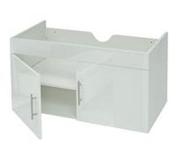 Meuble sous-lavabo MENDLER HWC-D16 brillant 90cm blanc Blanc G