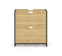 IDMarket - Meuble sous-lavabo Salle de Bain 2 tiroirs Detroit Design Industriel
