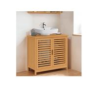 IDMarket - Meuble sous lavabo Salle de Bain Bambou BEA
