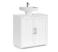 IDMarket Meuble sous-lavabo Waldo Bois blanc pour salle de bain