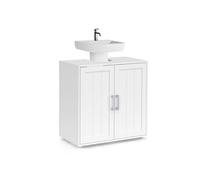 IDMarket Meuble sous-lavabo Waldo Bois blanc pour salle de bain