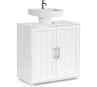 IDMarket Meuble sous-lavabo Waldo Bois blanc pour salle de bain