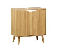 Meuble sous lavabo vintage décor bois NEPAL