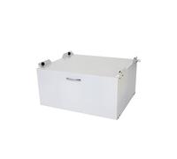 Meuble sous machine à laver HWC-E50, estrade, piédestal, châssis, tiroir 33x61x62cm blanc