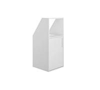 Meuble sous pente 1 porte et 1 niche - Blanc - ADEZIO