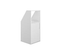 Meuble sous pente 1 porte et 1 niche - Blanc - ADEZIO