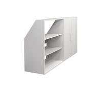 Meuble sous pente 2 portes et 2 étagères - Blanc - ADEZIO