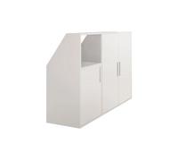 Meuble sous pente 3 portes et 1 niche - Blanc - ADEZIO