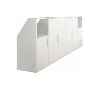 Meuble sous pente 6 portes et 2 niches - Blanc - ADEZIO