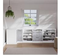 Vicco Meuble sous Pente Rion, Blanc, 60x81.8cm 4 Compartiments, 60 cm de Profondeur, adapté au Rangement Peu encombrant sous Les toits en Pente