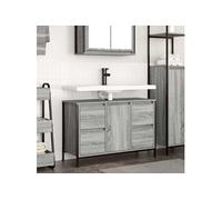 vidaXL Meuble sous-vasque avec tiroirs Sonoma gris 90 x 34,5 x 60 cm
