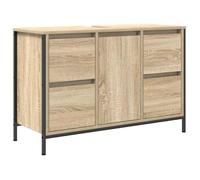 Meuble sous-vasque avec tiroirs - vidaxl - Chêne sonoma - 90x34,5x60 cm - 4 tiroirs - 1 porte - 1 étagère