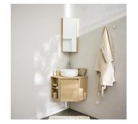 Meuble sous vasque d'angle SORRENTO avec vasque, robinet et armoire