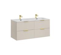 Meuble sous-vasque - DECONATION - Georgia Cashmere - 120 cm - Double vasque - Beige