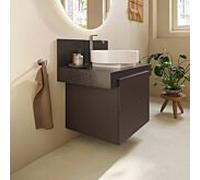 Meuble sous-vasque Duravit BA50320JGIG0000 mural, 60 x 57 x 52,2 cm, texturé marron ardoise, 2 tiroirs