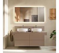 Duravit Meuble sous-vasque Balcon BA50170JFIF0000 mural 120 x 57 x 53,4 cm texturé Umbra 4 tiroirs