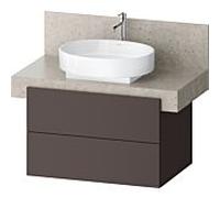 Duravit – Sous-lavabo console Balcoon suspendu rectangulaire Tip-on ardoise brun mat 570×800×522 mm