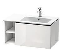 Duravit L-Cube meuble sous vasque LC619208585 82x48,1x40cm, 2000 coulissant, vasque à droite, blanc brillant