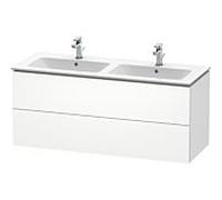 Duravit Bâti-support lavabo suspendu L-Cube LC625801818, 2 tiroirs, 1290×550×481 mm, décor blanc mat