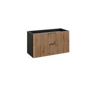Meuble sous vasque en bois - L 100 x H 57 x P 46 cm - Sylve Black Wotan