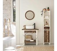 Meuble sous vasque en pin recyclé 80