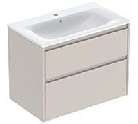 Geberit Meuble sous-vasque Renova Plan 504.040.DB.8 – 2 tiroirs, 80x62,1x48 cm, blanc KeraTect