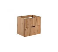 Meuble sous vasque - GENERIQUE - Georgia Oak - Beige - H 57 x l 60 x P 46 cm - 2 tiroirs