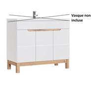 Meuble sous vasque - H 84 x l 100 x P 46 cm - Cintra White
