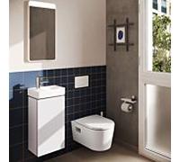 hansgrohe Xilesa E Meuble sous-lavabo pour lave-mains, charnière de porte à gauche, 340x240x620mm, 54243700, Couleur: Blanc mat