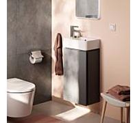 hansgrohe Xilesa E Meuble sous-lavabo pour lave-mains, charnière de porte à gauche, 340x240x620mm, 54243760, Couleur: Gris ardoise mat