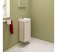 Meuble sous-vasque Hansgrohe Xilesa E 54243780 340 x 240 mm, compatible avec lave-mains , charnière de porte à gauche, beige sable mat