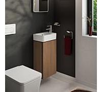 Meuble sous-vasque hansgrohe Xilesa E 54244550 340x240mm, pour lave-mains , charnière de porte à droite, chêne cachemire