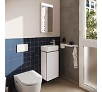 Meuble sous-vasque hansgrohe Xilesa E 54244700 340x240mm, pour lave-mains , charnière de porte à droite, blanc mat